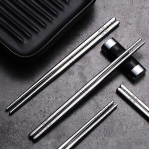 304 Stainless Steel Chopsticks Home Use And Commercial Use Kitchen Heat Insulation Mildew-proof Non-slip Sterilizable